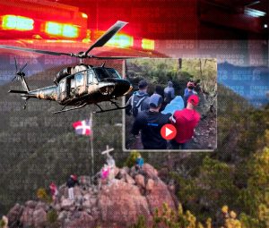 Dos turistas son trasladados en helicóptero tras emergencia médica en el Pico Duarte